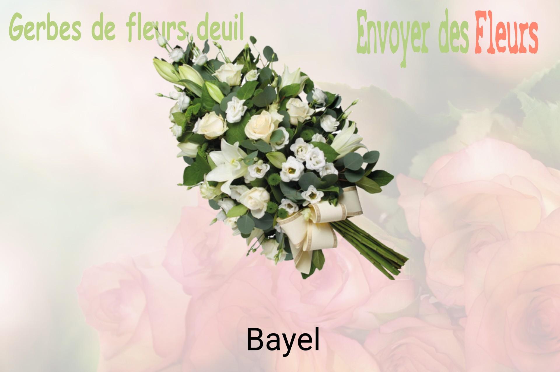 Gerbe de fleurs de deuil livrée à Bayel